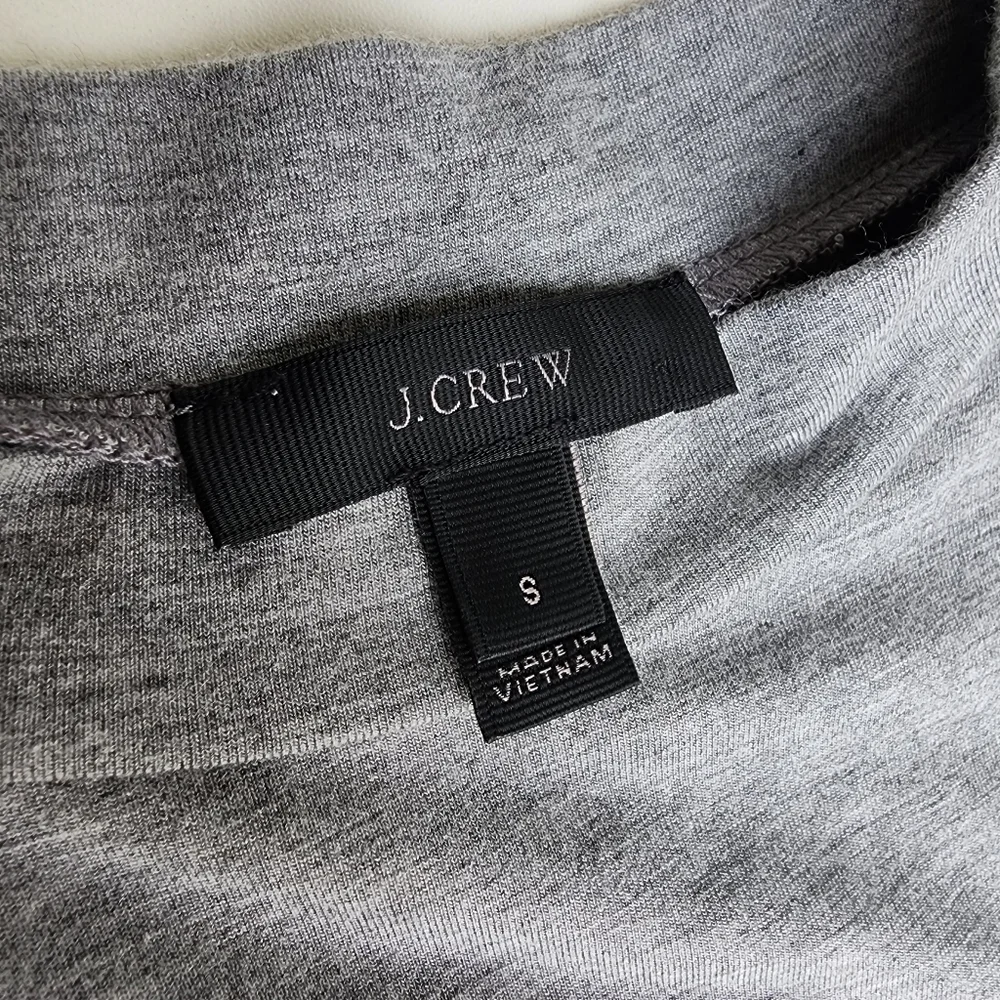 J. CREW Women's Gray Knit Sheath Dress Long Sleeve Women's Stretch Sz S